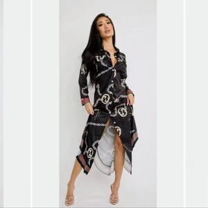 GG Black Chain Maxi Dress